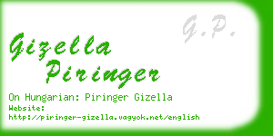 gizella piringer business card